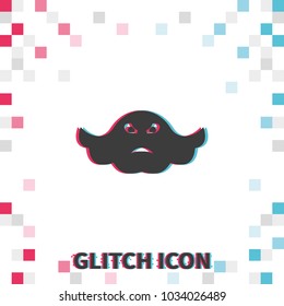 Ghost  glitch effect vector icon.