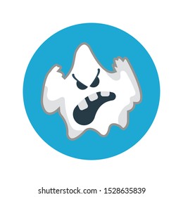 ghost glypg flat vector icon