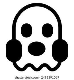 ghost glyph icon vector illustration isolated on white background