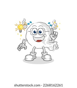 the ghost got an idea cartoon. mascot vector