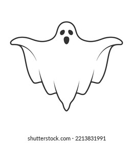 Ghost graphic icon. Ghost sign isolated on white background. Vector illustration