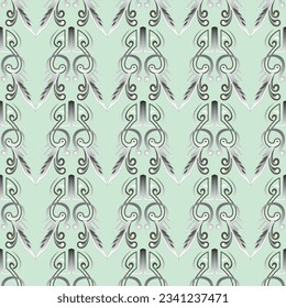 Ghost Green Background with black white abstract pattern