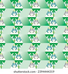 Ghost Green background with repeated abstract pattern