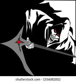 the ghost of the grim reaper simple. vector