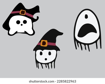 Ghost Halloween Cartoon character Vector