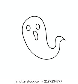 Geist von Halloween-Cartoon-Symbol. Umfassende Vektorgrafik