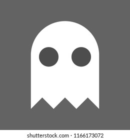 ghost, halloween character set icon, flat design 