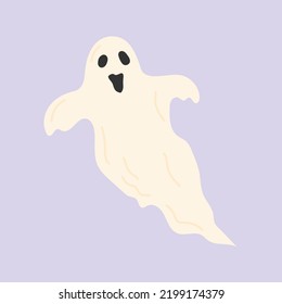 Ghost. Halloween collection. Flat vector illustration