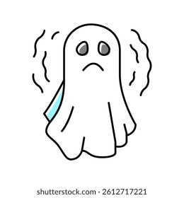 ghost halloween color icon vector. ghost halloween sign. isolated symbol illustration
