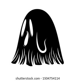 Ghost  for Halloween Design Vector isolated. Happy Halloween Template Illustration