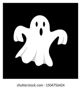 Ghost  for Halloween Design Vector isolated. Happy Halloween Template Illustration