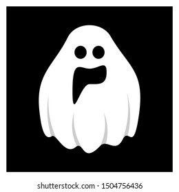 Ghost  for Halloween Design Vector isolated. Happy Halloween Template Illustration