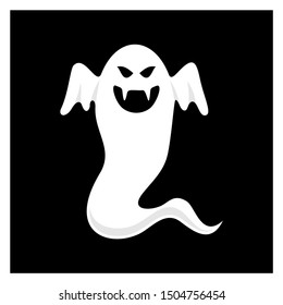Ghost  for Halloween Design Vector isolated. Happy Halloween Template Illustration