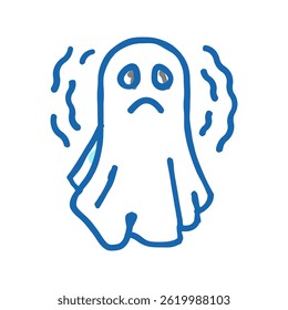 ghost halloween doodle icon sketch vector. ghost halloween sign. isolated symbol illustration