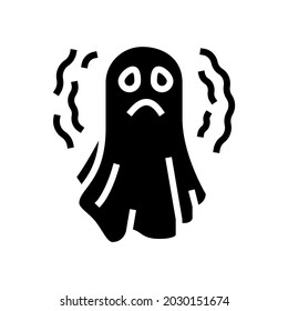 ghost halloween glyph icon vector. ghost halloween sign. isolated contour symbol black illustration