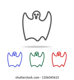 Ghost Halloween icon. Elements of Halloween in multi colored icons. Premium quality graphic design icon. Simple icon for websites, web design, mobile app, info graphics on white background