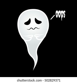 Ghost. Halloween illustration vector
