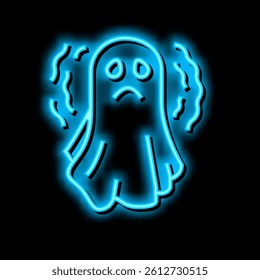 ghost halloween neon light sign vector. ghost halloween illustration