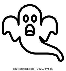 Ghost halloween object icon illustration