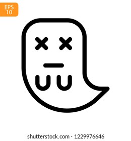 
Ghost  Halloween Outline Vector Icon