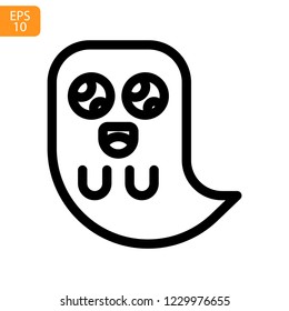
Ghost  Halloween Outline Vector Icon