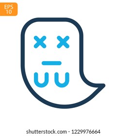 
Ghost  Halloween Outline Vector Icon