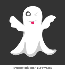 
ghost. Halloween party. spooky spirit. vector illustration