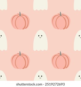 Ghost. Halloween. Pattern seamless. Background. Vector	