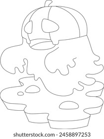 Vector de calabaza de Halloween fantasma Ilustración de arte gráfico