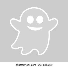 ghost halloween sticker. Vector illustration