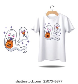 Ghost halloween T shirt Design