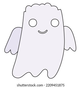 Ilustración del icono de la línea de relleno del vector Ghost Halloween