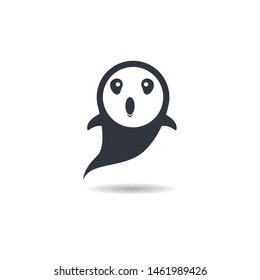Ghost halloween vector icon illustration
