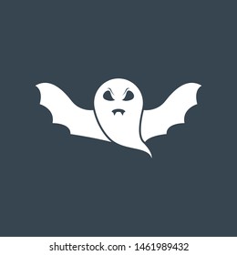 Ghost halloween vector icon illustration