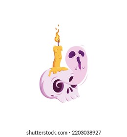 Ghost hallowen vector illustration on white background