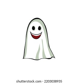 Ghost hallowen vector illustration on white background