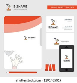 Ghost hand Business Logo, File Cover Visiting Card and Mobile App Design. Vector Illustration