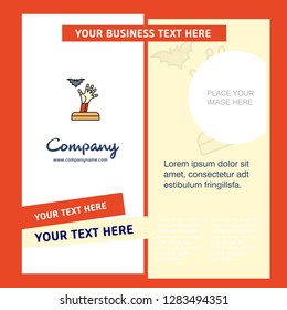 Ghost hand Company Brochure Template. Vector Busienss Template