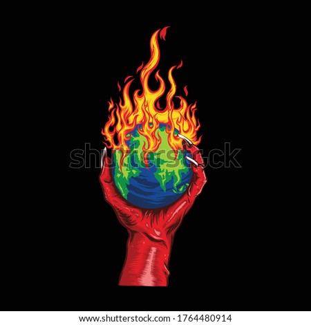 ghost hand illustration perfect for tshirt