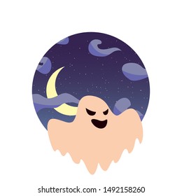 ghost happy halloween celebration design
