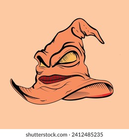 Ghost hat art vector Illustration