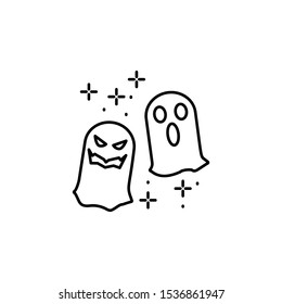 Ghost, horror icon. Simple line, outline vector of horror icons for ui and ux, website or mobile application