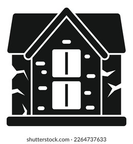 Ghost house icon simple vector. Spooky building. Scary night