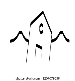 Ghost House icon.vector