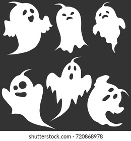 Ghost, the ghost icon, apparition, shadow, darkness, halloween. Flat design, vector illustration, vector.