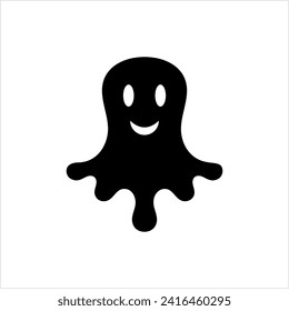 Ghost Icon, Assumed Soul  Spirit Of A Dead Person, Supernatural Creature Vector Art Illustration