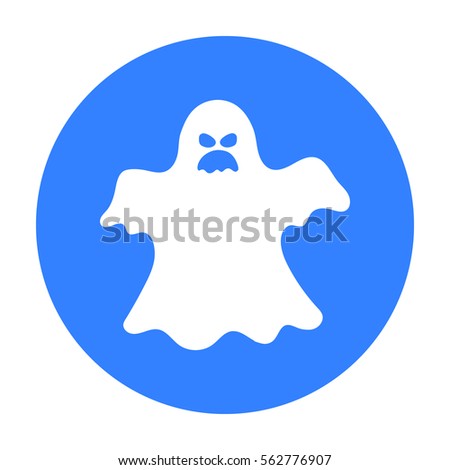 Ghost icon in black style isolated on white background. Black and white magic symbol stock vector illustration.