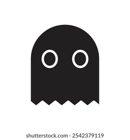 Ghost icon Black and white outline vector