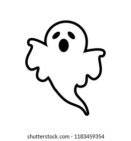 Ghost Icon Cartoon Character Cute Halloween Stock Vector (Royalty Free ...