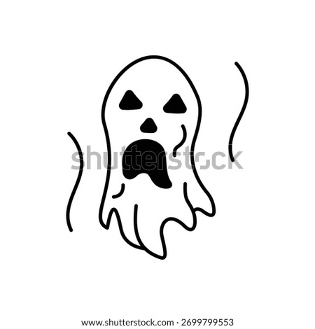 Ghost icon clean and modern vector illustration